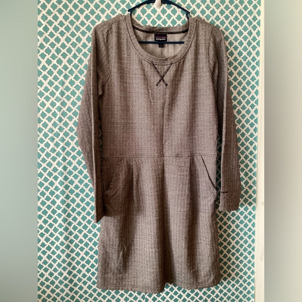 Patagonia Gray Long-Sleeve Dress, size small